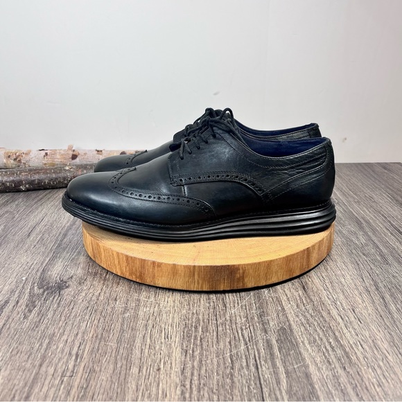 Cole Haan Black Leather Wingtip Oxfords main image 11